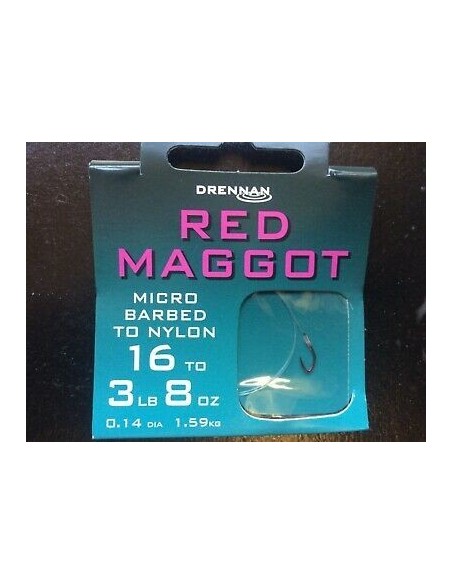 ANZUELO MONTADO DRENNAN RED MAGGOT