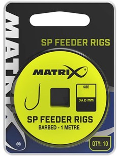 SP FEEDER RIGS SIZE 18 BARBED MATRIX