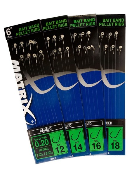 6” BAIT BAND PELLET RIGS (BARBED)