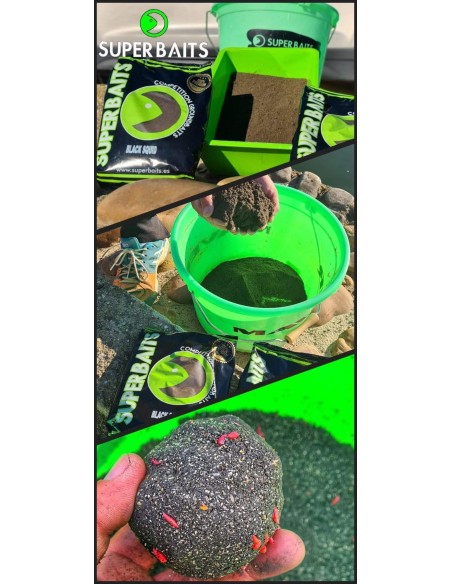 SUPERBAITS BLACK SQUID 1 KG
