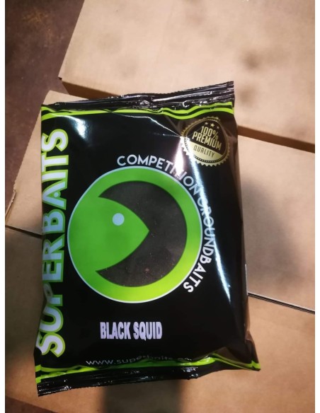 SUPERBAITS BLACK SQUID 1 KG