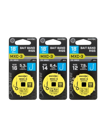 MATRIX MXC-3 18” BAIT BAND RIGS (45CM)